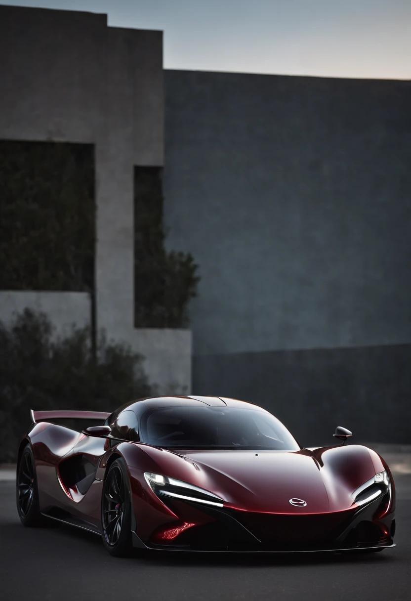 Detailed raw HD photo medium-distance photo (mazda hypercar) , showroom, parked in a parcade (darkly lit, dimly lit, discreet) grunge , menacing urban environment, metal tubes, concreating, decay, micro-details, hyperdetailed, raytracing, realism, crystal clear, photorealism, photorealistic,
(nocturnal, pitch, moody and dark:1.3) (bright headlights: 1.2)