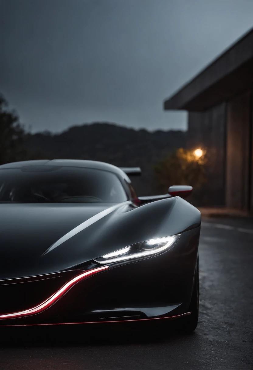 Detailed raw HD photo medium-distance photo (mazda hypercar) , showroom, parked in a parcade (darkly lit, dimly lit, discreet) grunge , menacing urban environment, metal tubes, concreating, decay, micro-details, hyperdetailed, raytracing, realism, crystal clear, photorealism, photorealistic,
(nocturnal, pitch, moody and dark:1.3) (bright headlights: 1.2)