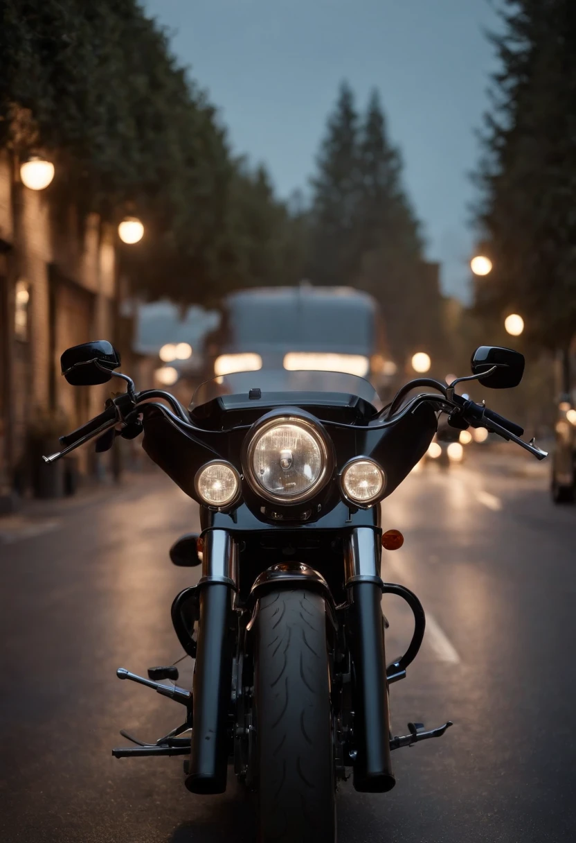 Detailed raw HD photo medium-distance photo (night rod Harley Davidson) , showroom, parked in a parcade (darkly lit, dimly lit, discreet) grunge , menacing urban environment, metal tubes, concreating, decay, micro-details, hyperdetailed, raytracing, realism, crystal clear, photorealism, photorealistic,
(nocturnal, pitch, moody and dark:1.3) (bright headlights: 1.2)