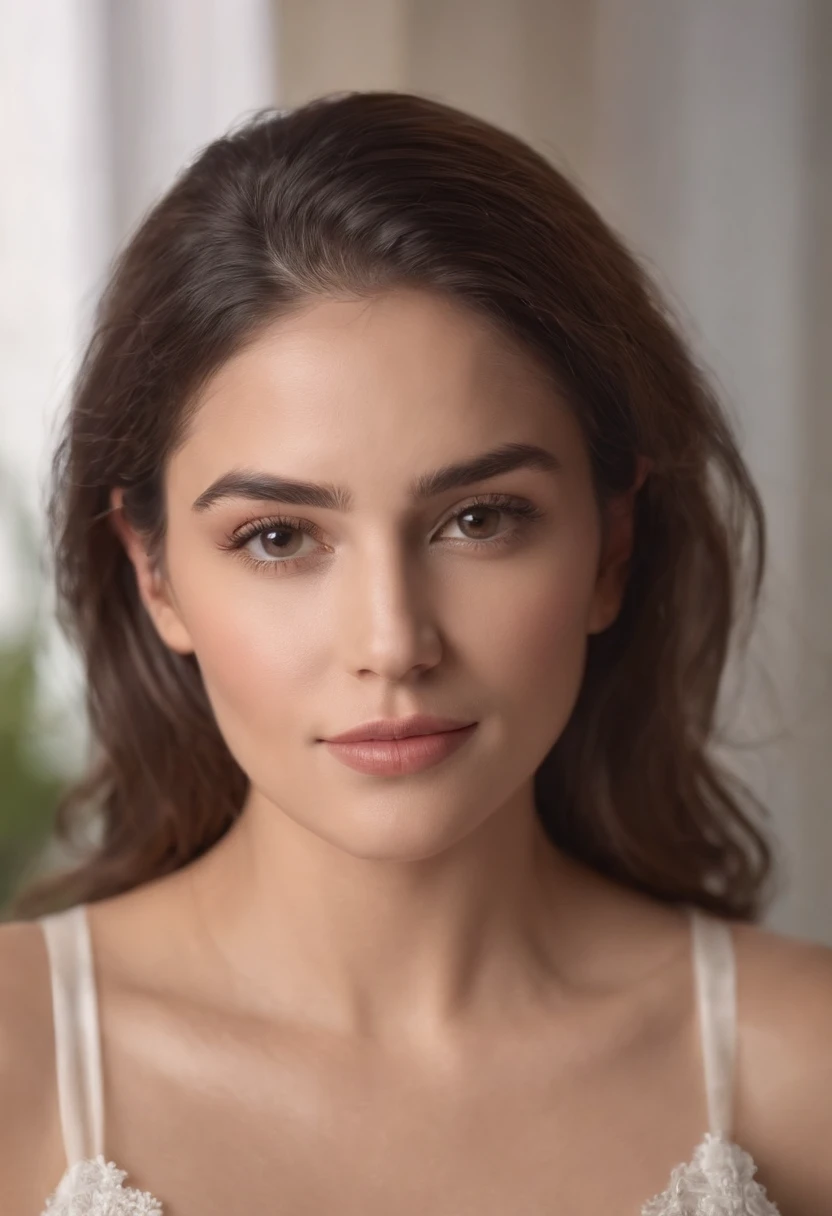 MUJER HISPANA COMERCIAL DE SHAMPOO PRIMER PLANO CABELLO ULTRA LACIO SUELTO