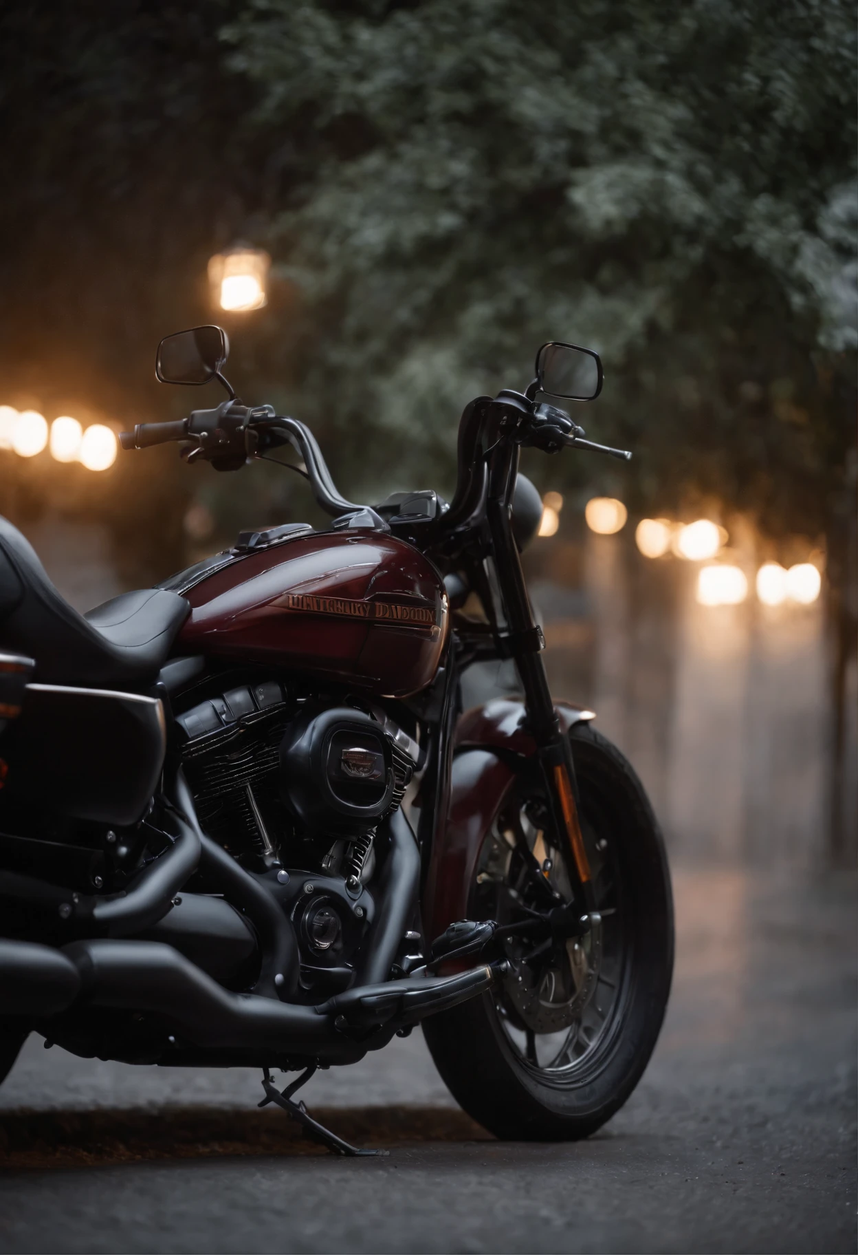 Detailed raw HD photo medium-distance photo (night rod Harley Davidson) , showroom, parked in a parcade (darkly lit, dimly lit, discreet) grunge , menacing urban environment, metal tubes, concreating, decay, micro-details, hyperdetailed, raytracing, realism, crystal clear, photorealism, photorealistic,
(nocturnal, pitch, moody and dark:1.3) (bright headlights: 1.2)