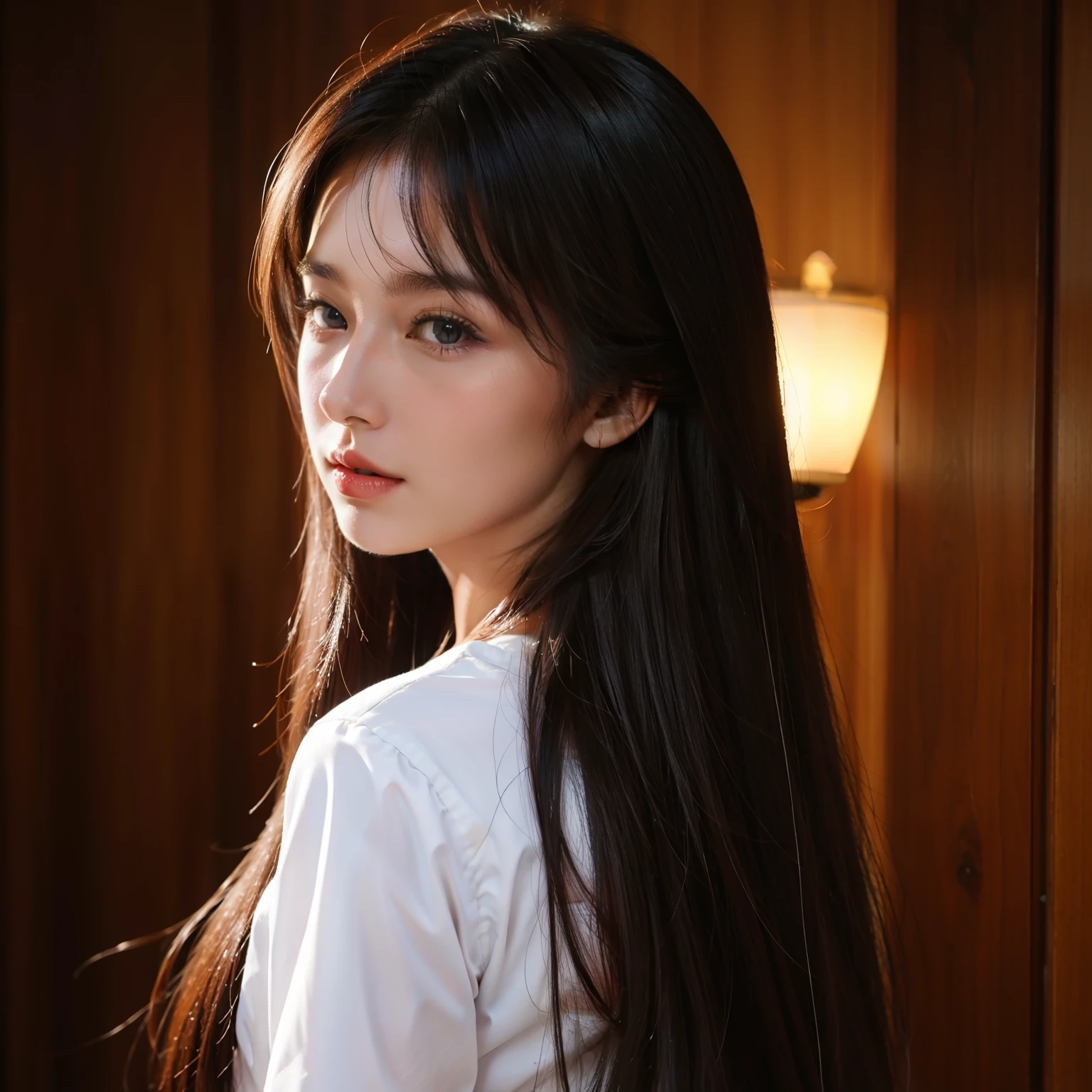 Branded Long Hair、Russian face、a beauty girl、