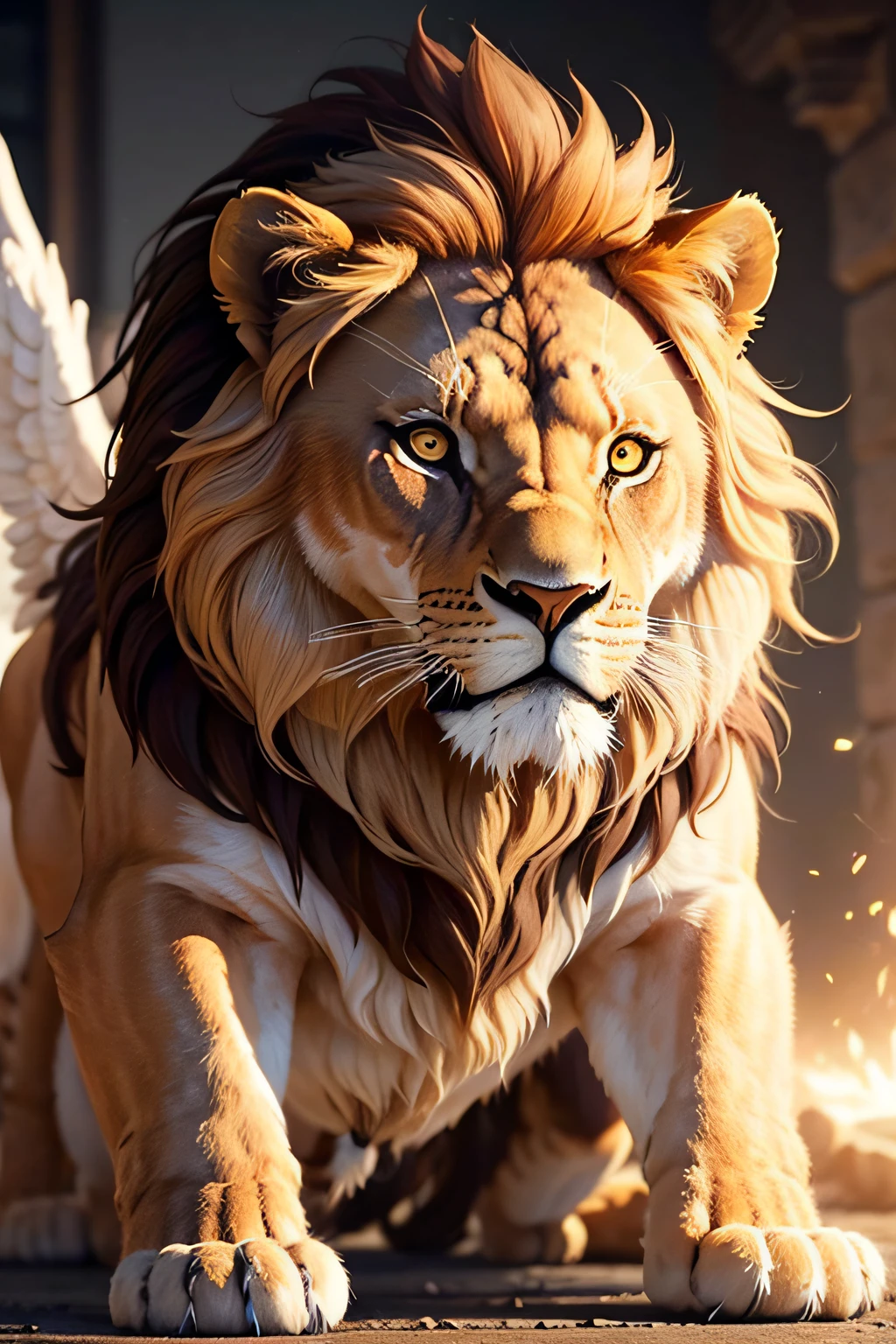 Imagens de Deus em sua forma mais poderosa, like an angel or a lion.