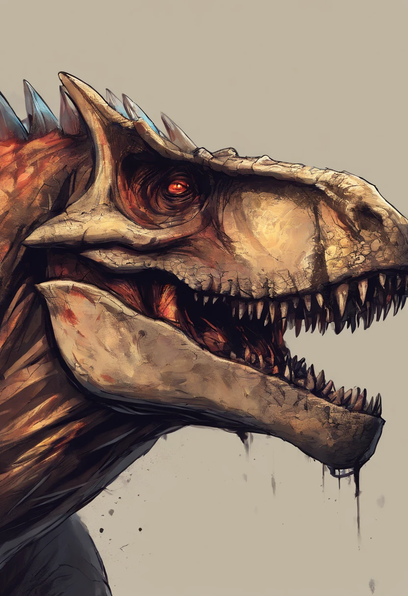 una feroz batalla entre un T-Rex y un triceratops, (La mejor calidad, 4k, Altas Resoluciones, Ultra detallado), Lucha intensa, rugidos y trompetas, Dusty prehistoric landscape, Sombras realistas, vivid colors, (Detallado, intrincado, elaborar) Escamas y texturas de dinosaurios, Dynamic Moves, (feroz, determinado) Expresiones en las caras de dinosaurios, (poderoso, muscular) Cuerpos, dientes afilados y cuernos, (big size ass, imponente) Size, (dramatic, dynamic) luci, (poderoso, energetic) Plantea, (tension, anticipation) En el aire,1 versus 1,sangre,cazando,defendiendose,lucha de vida o muerte