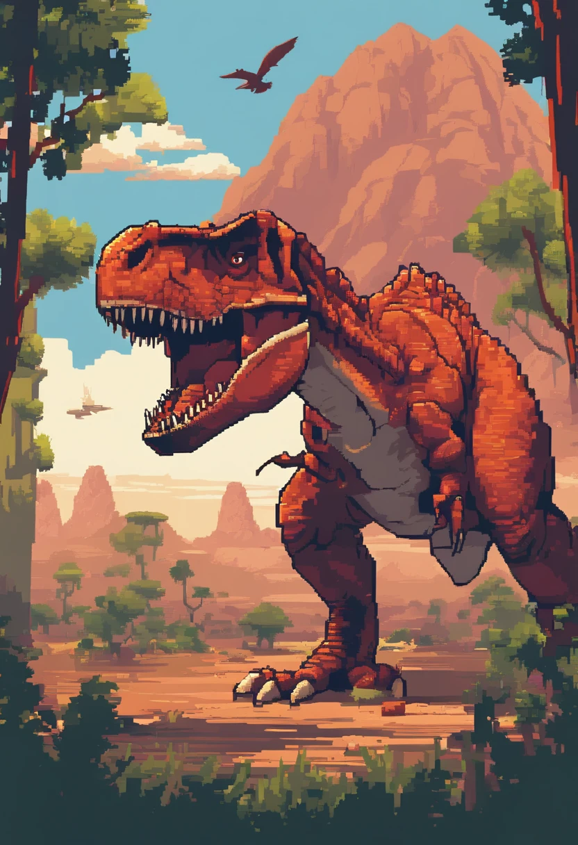 una feroz batalla entre un T-Rex y un triceratops, (La mejor calidad, 4k, Altas Resoluciones, Ultra detallado), Lucha intensa, rugidos y trompetas, Dusty prehistoric landscape, Sombras realistas, vivid colors, (Detallado, intrincado, elaborar) Escamas y texturas de dinosaurios, Dynamic Moves, (feroz, determinado) Expresiones en las caras de dinosaurios, (poderoso, muscular) Cuerpos, dientes afilados y cuernos, (big size ass, imponente) Size, (dramatic, dynamic) luci, (poderoso, energetic) Plantea, (tension, anticipation) En el aire,1 versus 1,sangre,cazando,defendiendose,lucha de vida o muerte