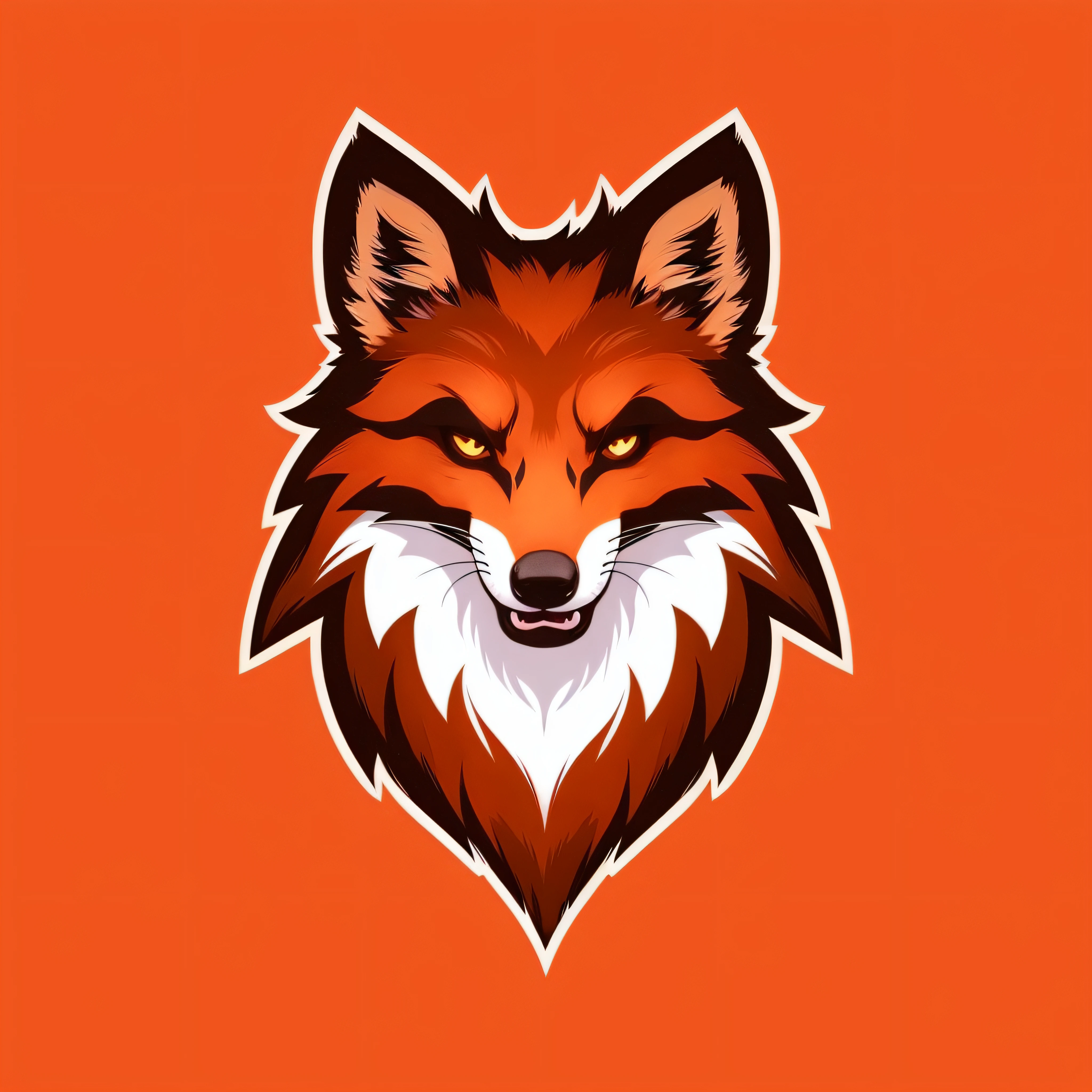 a fox head with a long nose and a white beard, stylised fox - like appearance, raposa digital, animal raposa, Mascot illustration, mascote da equipe esportiva, an anthropomorphic fox, Parte Raposa, raposas, raposa nobushi, tonic the fox, uma tatuagem de uma raposa, anthropomorphic fox, A Raposa Gritando, O melhor no Adobe Stock
