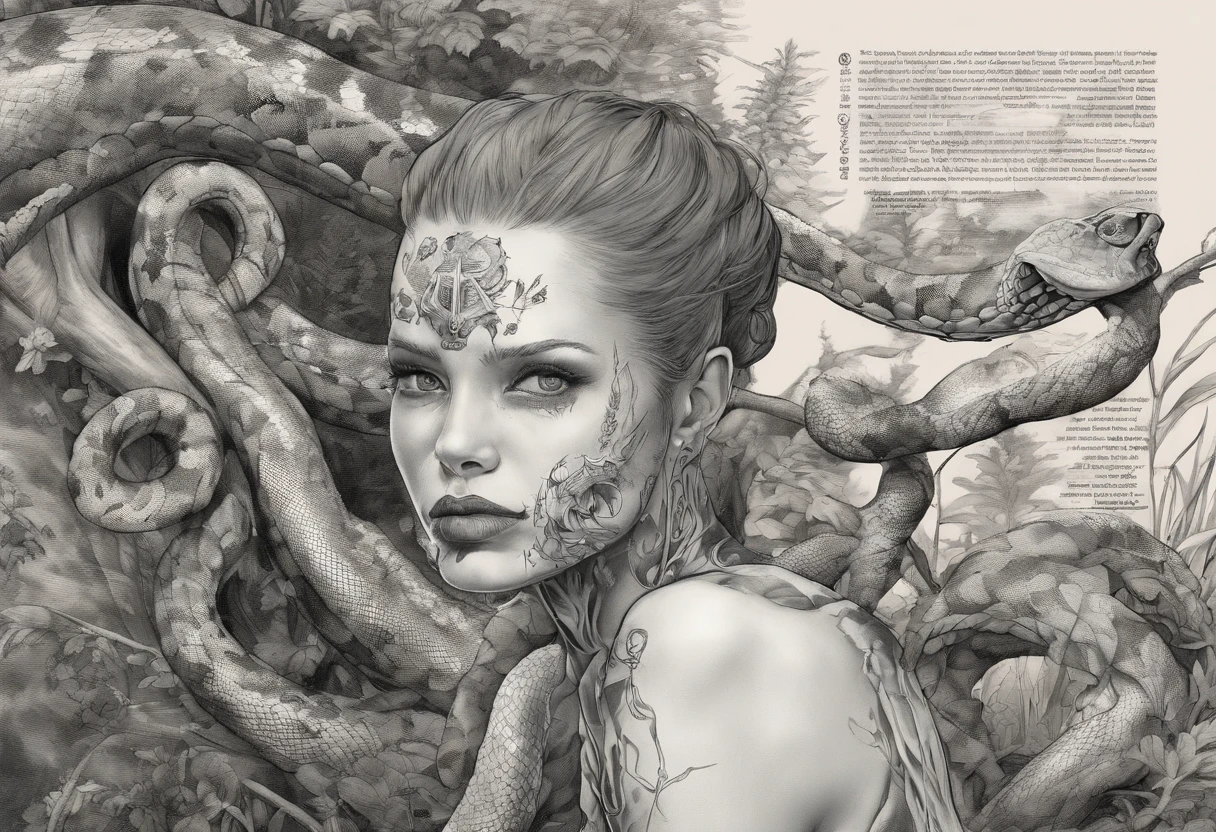 (high resolution, best qualityer:1.2),
Facial Focus, monocromatic, Manual art, arte linear, pencil lines, with smudges that denote hand drawing, with much emphasis on the light and shadow of 1 woman. Her skin is made of flowers all over her body. She is sitting on a log covered in heavy slime.. The scene is a forest with spaced trees, that shines beams of sunlight on her skin and the grass on the ground. She looks up at the sky with half-closed eyes., as if you were feeling the sun&#39;s rays touching your skin. your hair is the color of your skin. floral frame, decorative panels, artistic by Vincent Van Gogh, Van Gogh