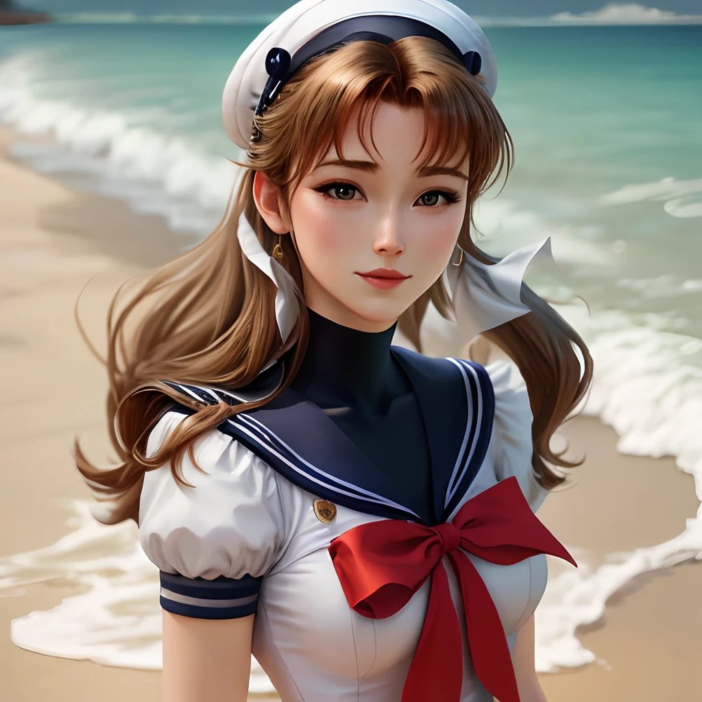 Aerith Gainsborough Sailor Venus fusion, materpiece, Aeirth face, sailor outfit