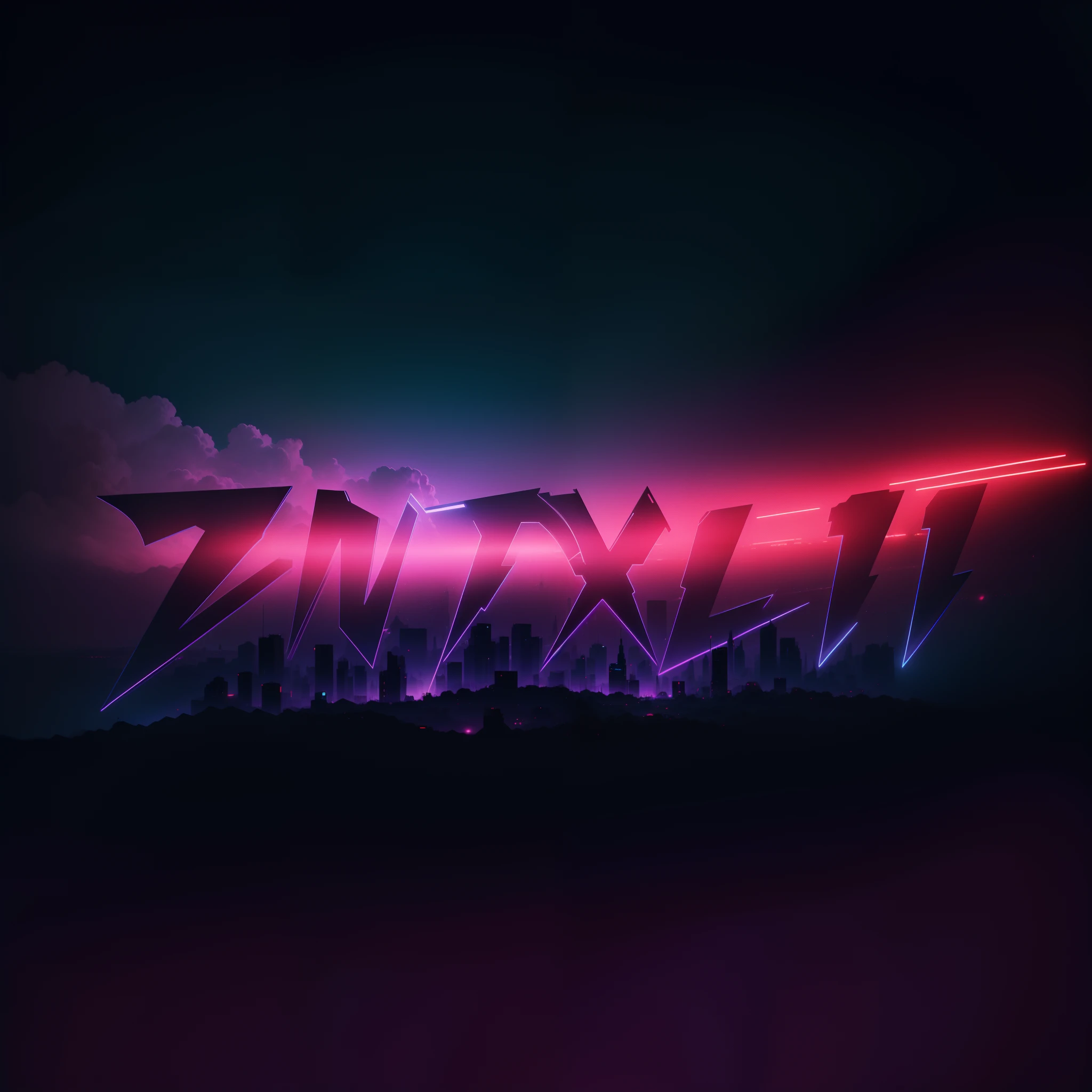 Robot style font: cidade no fundo do estilo cyberpunk, Neon light, Colouring, Ultra resolution, 8k