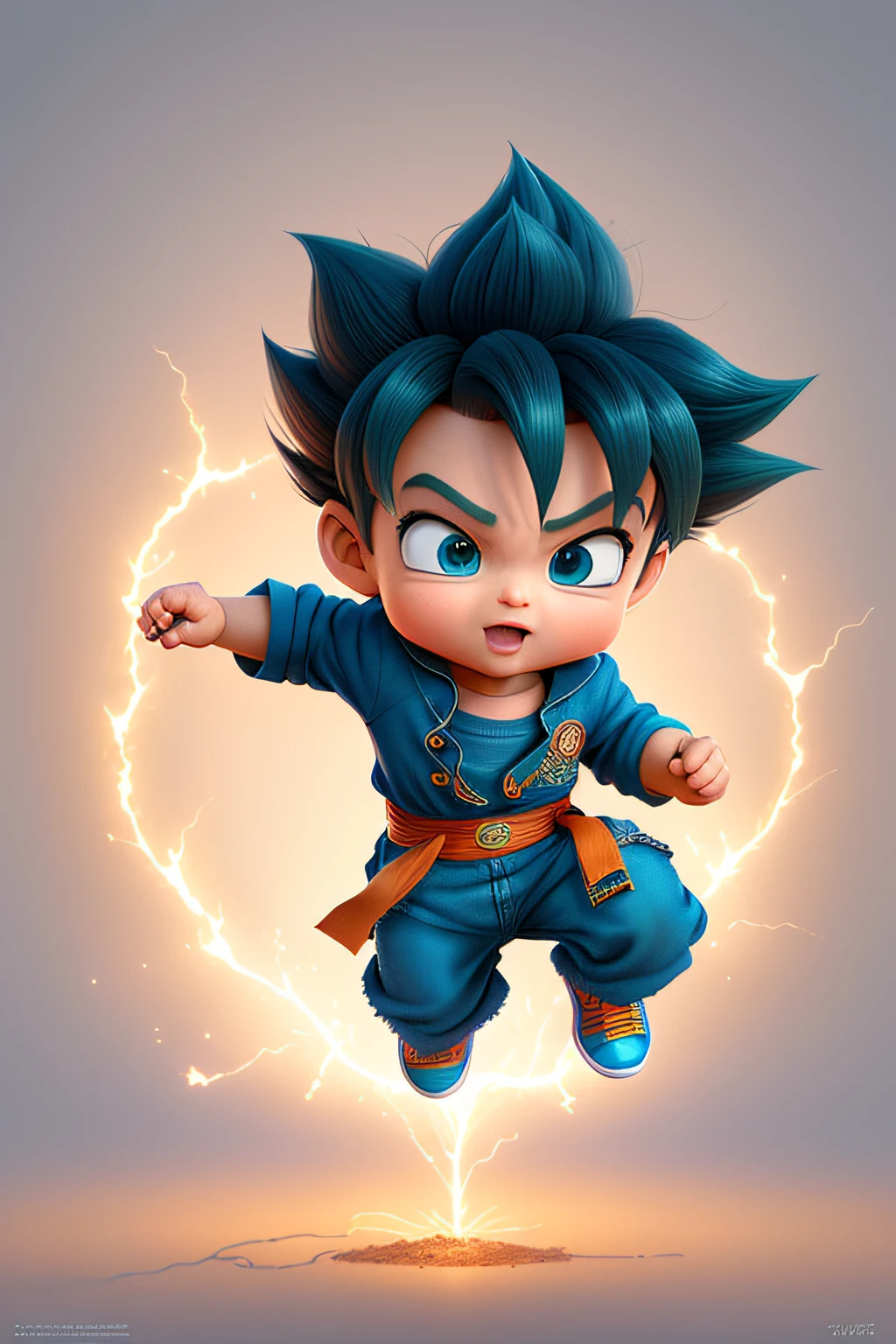 a cartoon image of a very baby cute fat gohan with blue hair, transforming into super blue saiyan, baby cute fat songoku, dragonball character, bany cute fat goku from dragon ball, transforming into ultra instinct, super saiyan baby cute fat goku, baby cute fat goku, broly, highly detailed portrait of baby cute fat goku, dragon ball artstyle, super dragon ball