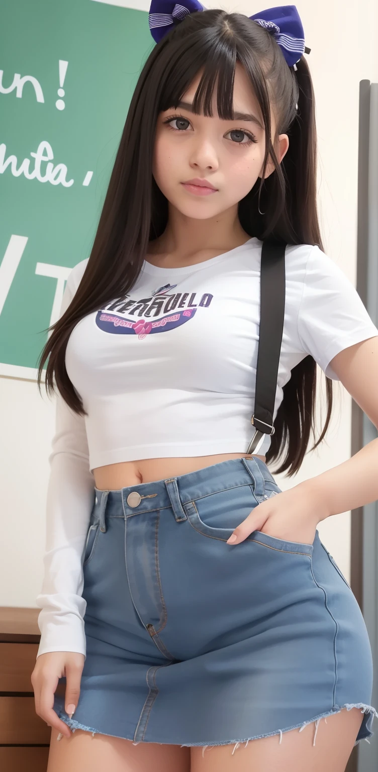 linda do colegial usando uma saia com mini saia com a blusa aberta mostrando seus peitos pequenos