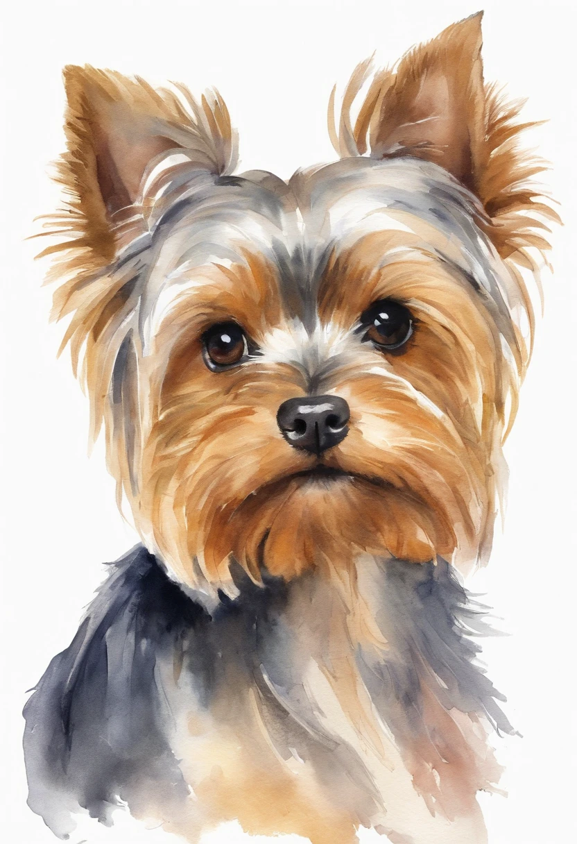 ((Cheems)),yorkshire terrier, yorkieT-shirt designvectorial art,white backgrounid, contours, Sticker, Clean white background, Professional vector, High detail,