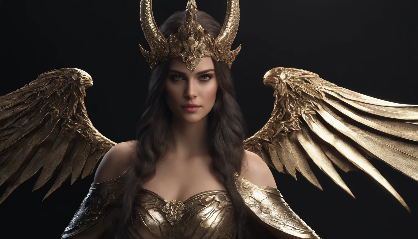 a girl, 22 anos com uma espada, personagens de fantasia ultra-detalhados, intrincado estilo CGI realista e lindo, female demon suitable for white horns, fantasia de detalhes 8K, high detail iconic characters, personagens de fantasia complexos, High detail and very sharp and intricate art. octan render, 3D rendering 8K character art --auto