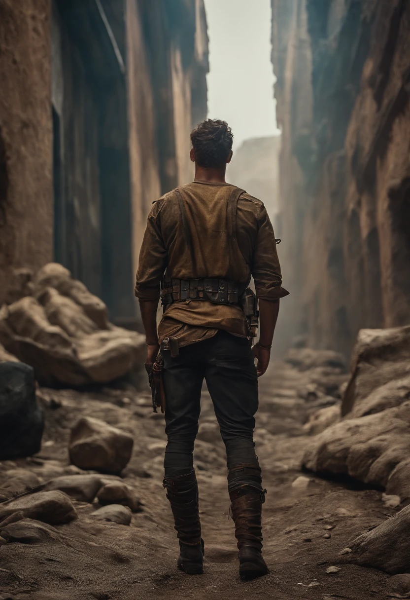 Homen mutante com corpo grande, roupas rasgadas, borracha nos punhos, hd, foto realista, fantasia, Post-apocalyptic world