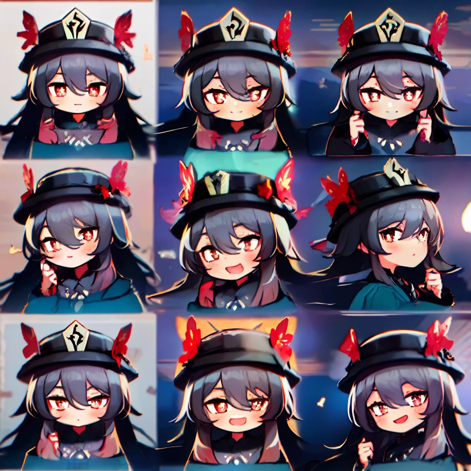 1 Cute Girl,9 tables,9 poses and expressions,Different emotions,10