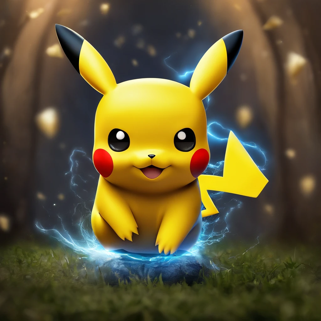 Pikachu como tema，best quality, master part, ultrahigh-resolution, (fotografia realista:1.4), Surrealismo, Semelhante a um sonho,FusionArt, Shadow dancer, magia das sombras, Darkness Control, furtividade, passo da sombra, Umbral spells, hidden blade,