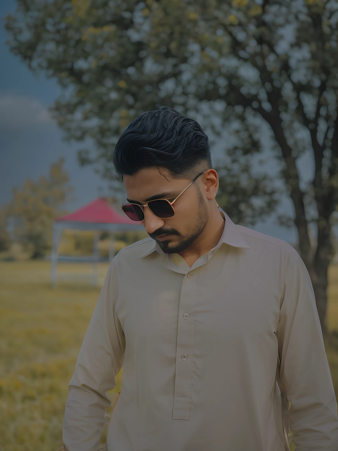 there is a man standing in a field with a cell phone, khyzyl saleem, taken with sony alpha 9, edited in photoshop, shot on nikon z9, taken with a canon eos 5d, taken with a canon eos 5 d, kyza saleem, cinematic look, portrait shot 8 k, taken with canon 5d mk4