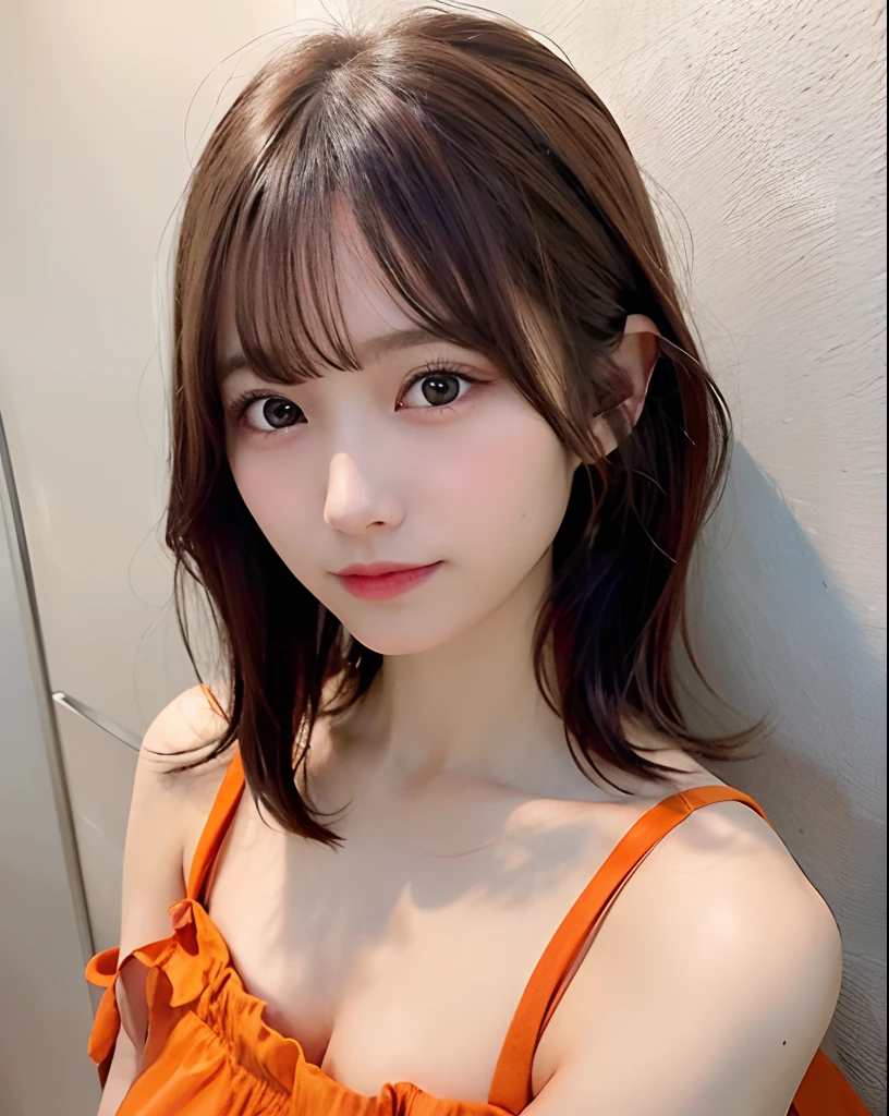 night、balcony、Angle from behind、A bust that shows cleavage、Outdoor、Nape、yukata、緑色のyukata、(((完全に開いているyukata:1.4)))、（open clothes:1.4）、(Sexual scenes)Age 25、Has bangs、double eyelid、purity、Transparent fair skin、Fluffy hair、(Very large round breasts:1.3)、Beautiful Eyes、Detailed eyes、It is detailed、Long eyelashes、美しいdouble eyelid、Depression
