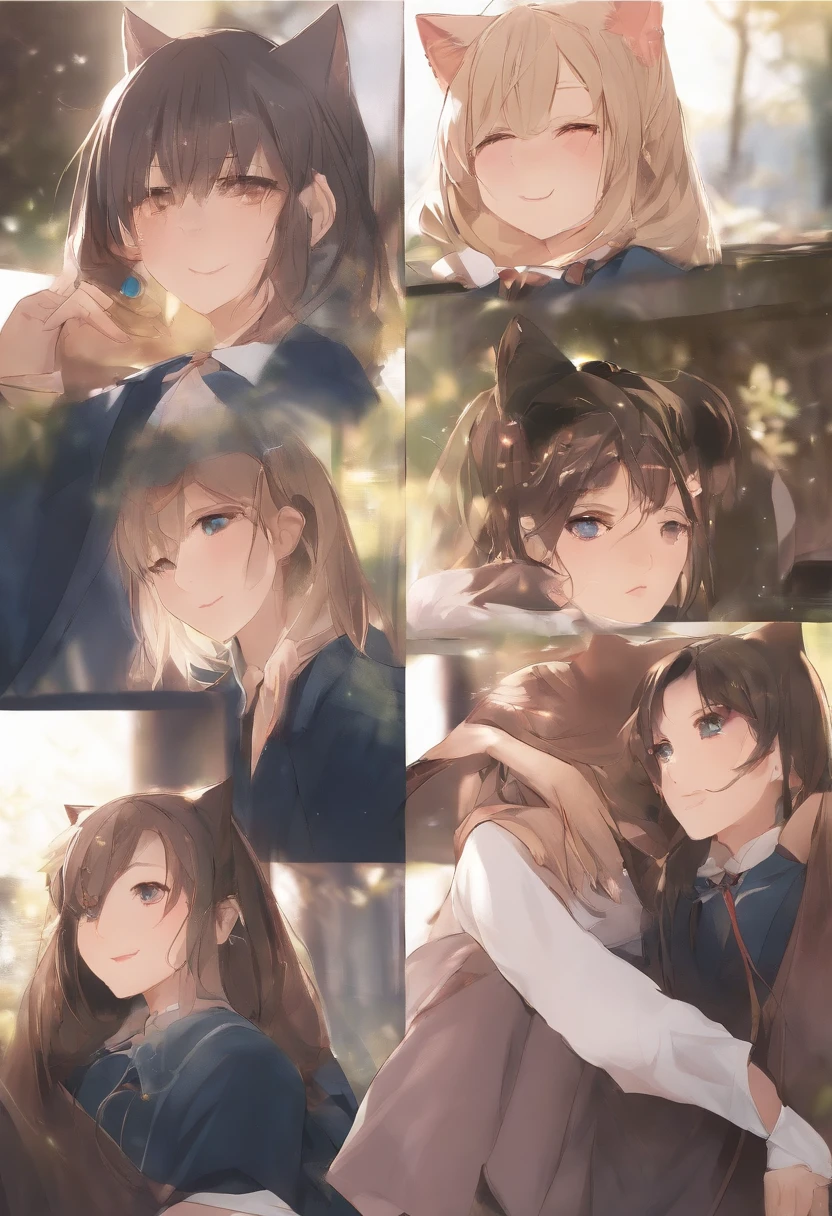 Mokkori Man's Daughter Feline ears、High school students