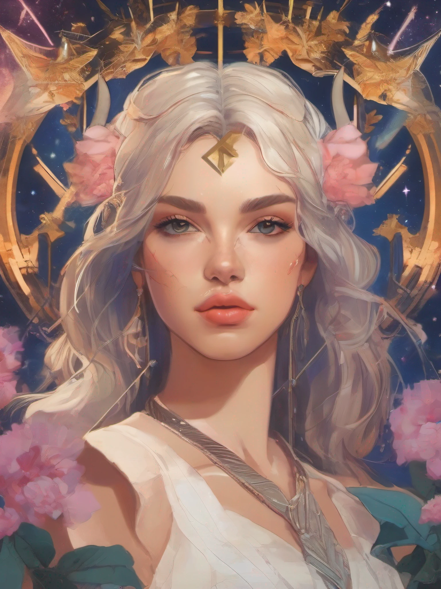 (obra-prima, qualidade superior, Signs de sagittarius, Melhor, Arte Oficial, Beautiful and Aesthetic:1.2), 1girl, (Arte Pop:1.4), (Archer), (Arte Nova:1.1),(Archer)