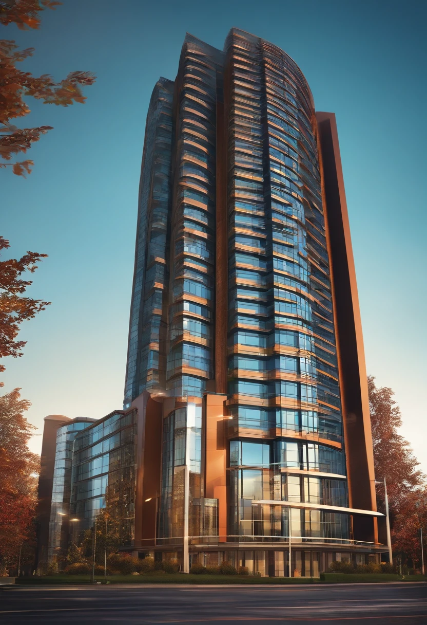 burnaby skyscraper building in vector format