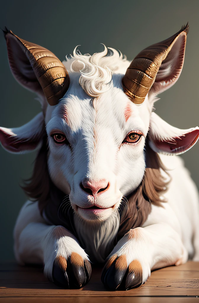 Amazing goat's head (animal) realista, Ultra realista, hyper detalhado