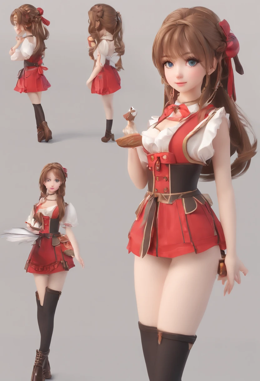 (Masterpiece), (Best quality, A high resolution, highly  detailed, illustration), 1girll,Lovely face，Has long soft hair and bright eyes，Always wear cute clothes and accessories、Cute petite beautiful girl，Bare breasts in stockings，8K，finedetail，high qulity，hyper-high detail，Beautiful and beautiful，The scene is beautiful，tmasterpiece，High quality wallpapers，Enchanting figure
，Blu-ray clarity