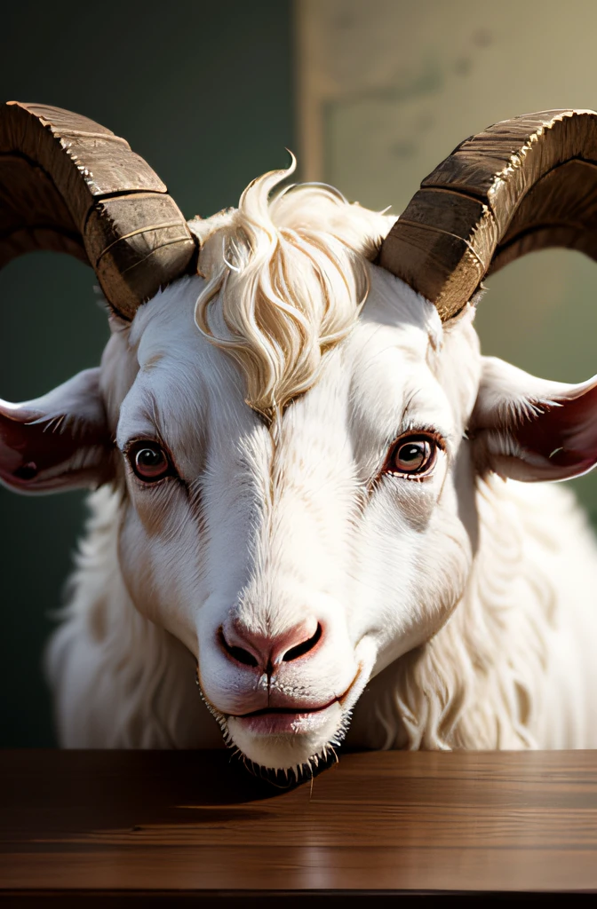 Amazing goat's head (bicho) adulto realista, Ultra realista, hyper detalhado