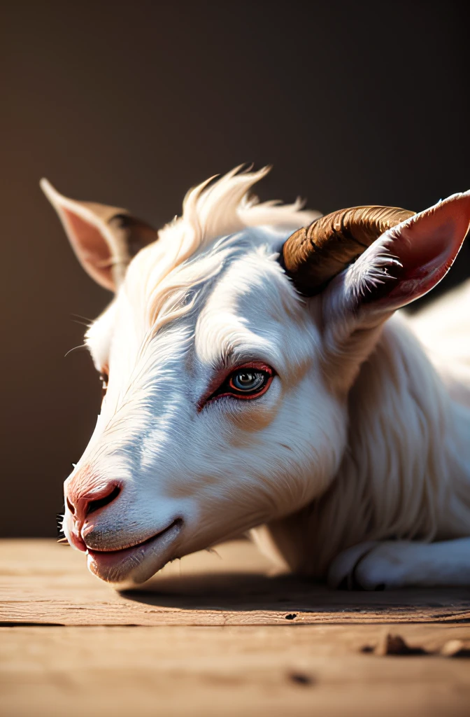 Amazing goat's head (bicho) adulto realista, Ultra realista, hyper detalhado