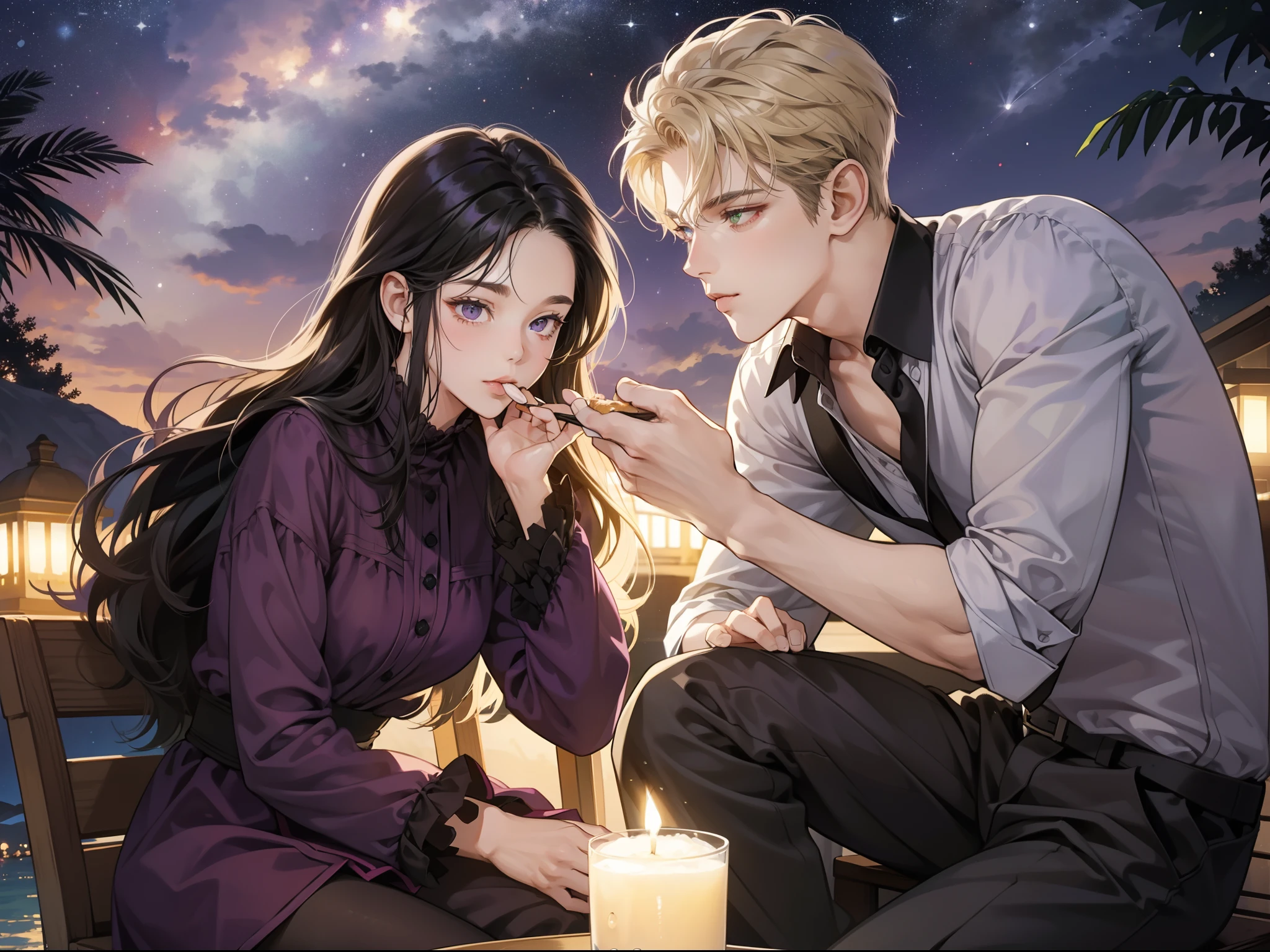 Imagine a couple deeply in love, spending a beautiful night under the stars. They are free to fly in the sky that is so beautiful today, full of stars and with the full moon reflecting their faces. They enjoy the moment and think about their future together. When the sun rises, they love each other again and call their friends to tell them they are dating and will get married next week. They don’t care about what people say because they want to be remembered together. This is nobody’s problem but theirs. They let it happen because it’s worth it and it has to be with each other.  