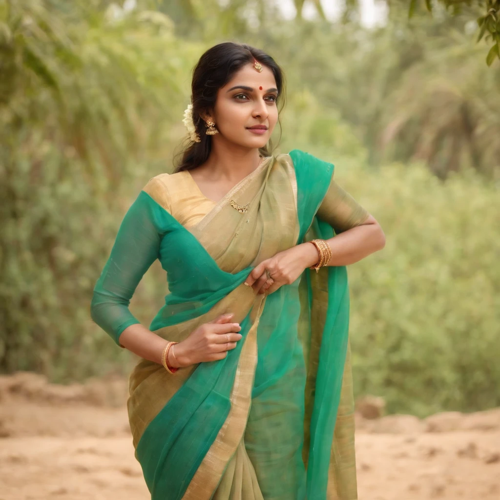Navel Saree 40 year woman full body tall woman hot looking visible belly with light natural wrinkles