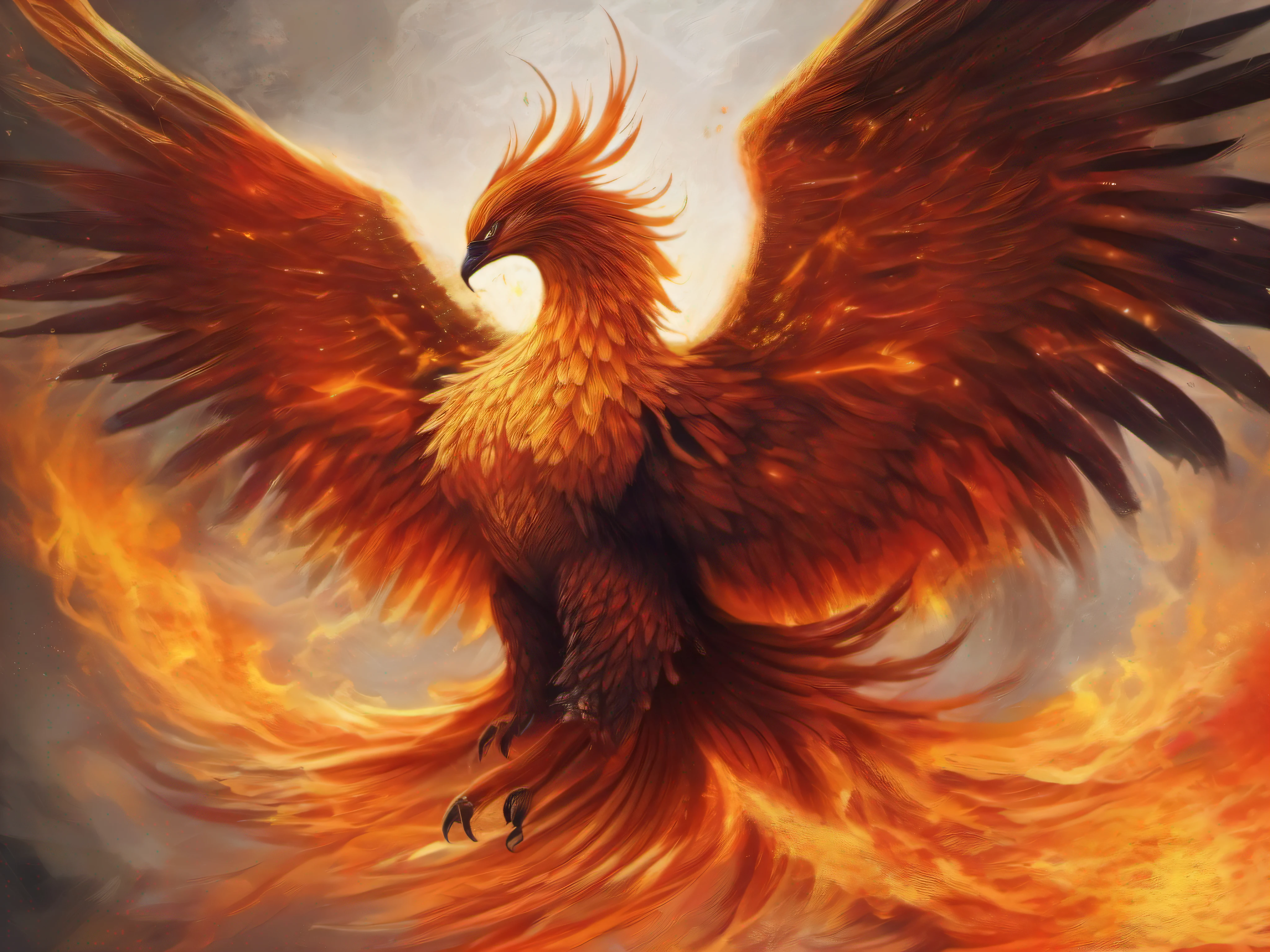 A phoenix rising from the ashes, its fiery wings ral-vlntxplzn across the sky <lora:ral-vlntxplzn-sdxl:1>,4k, uhd, hdr, masterpiece