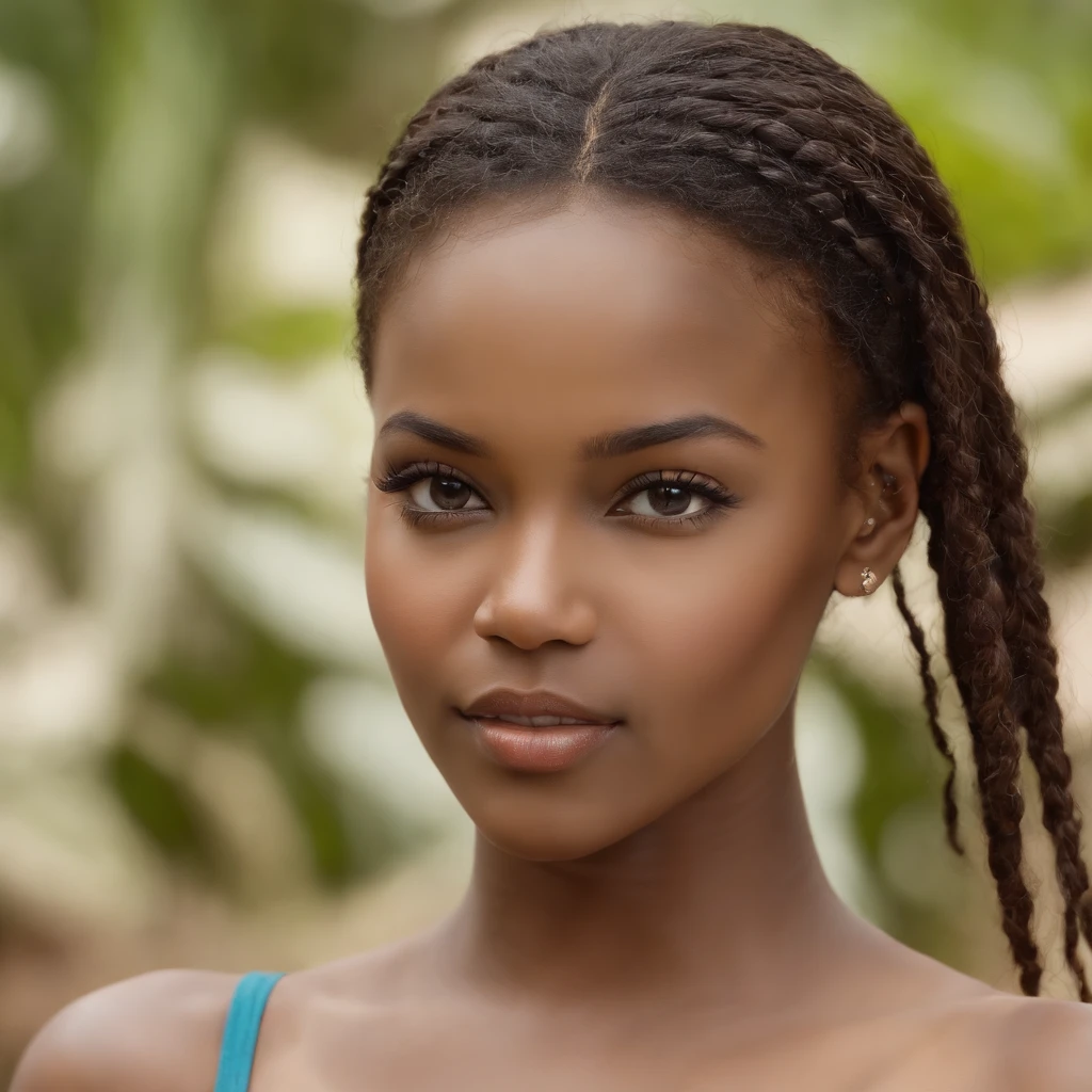 garota negra, alto, gorgeous, afrodescendente, 18 anos, Pelé Lisa, Plaits Hair. jaqueta de couro preta, Working on the underground base, altamente detalhado, bem iluminado, 8k, Artifact review, segurando um chicote longo. amazing detail, corpo inteiro,