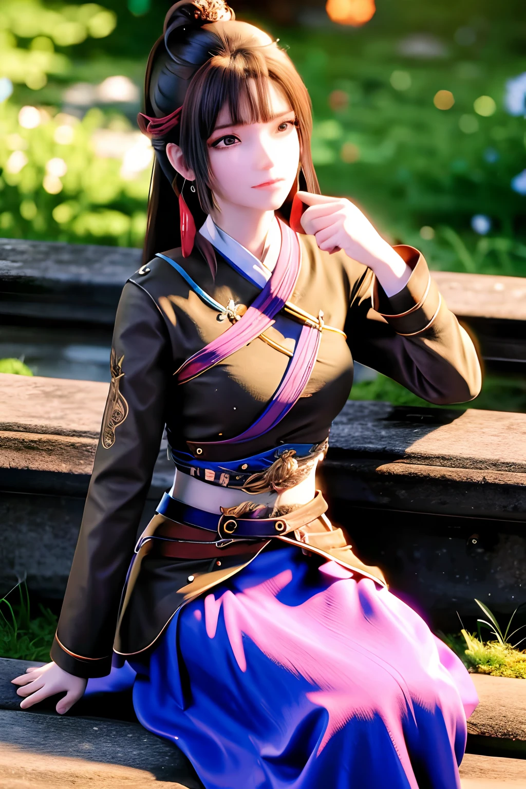 1 girl,sitting
