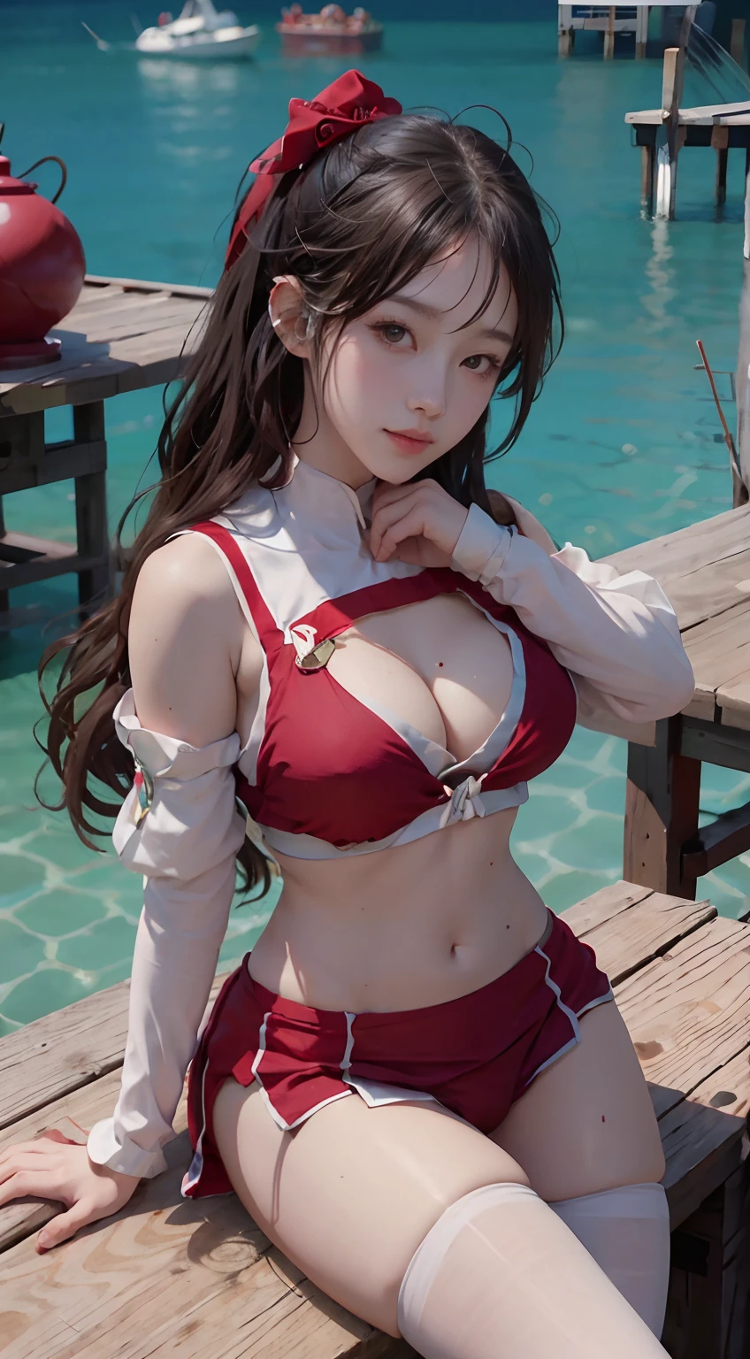 Beautiful woman in red sailor costume、The charm of exorcism、Sitting in a Chinese temple、fullopen legs、Dragon winds around、white panty、beautiful thigh、Beautiful camel toe、Anime girl cosplay、Cosplay Photos、Anime Cosplay、Sailor Moon Style、Realistic style、Cinema Machine Shooter、8K RAW、Light effects in movies、A seductive anime girl、beautiful and seductive anime woman、anime goddess