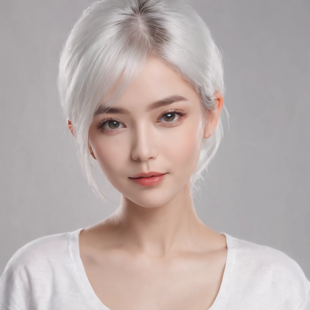 (extra detailed body、extra detailed face、best qualtiy:1.2)、femele、looking at the viewers、(White hair color、14years、A smile、cleavage of the breast、Shoulder-length piercings、a necklace、)、(Limestone cave in the background:1.4)
