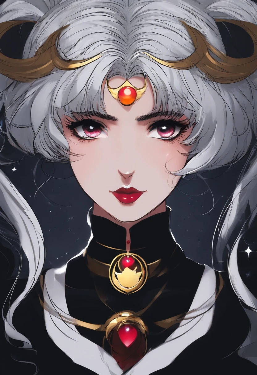 Sailor moon cabelo negros,estilo dark