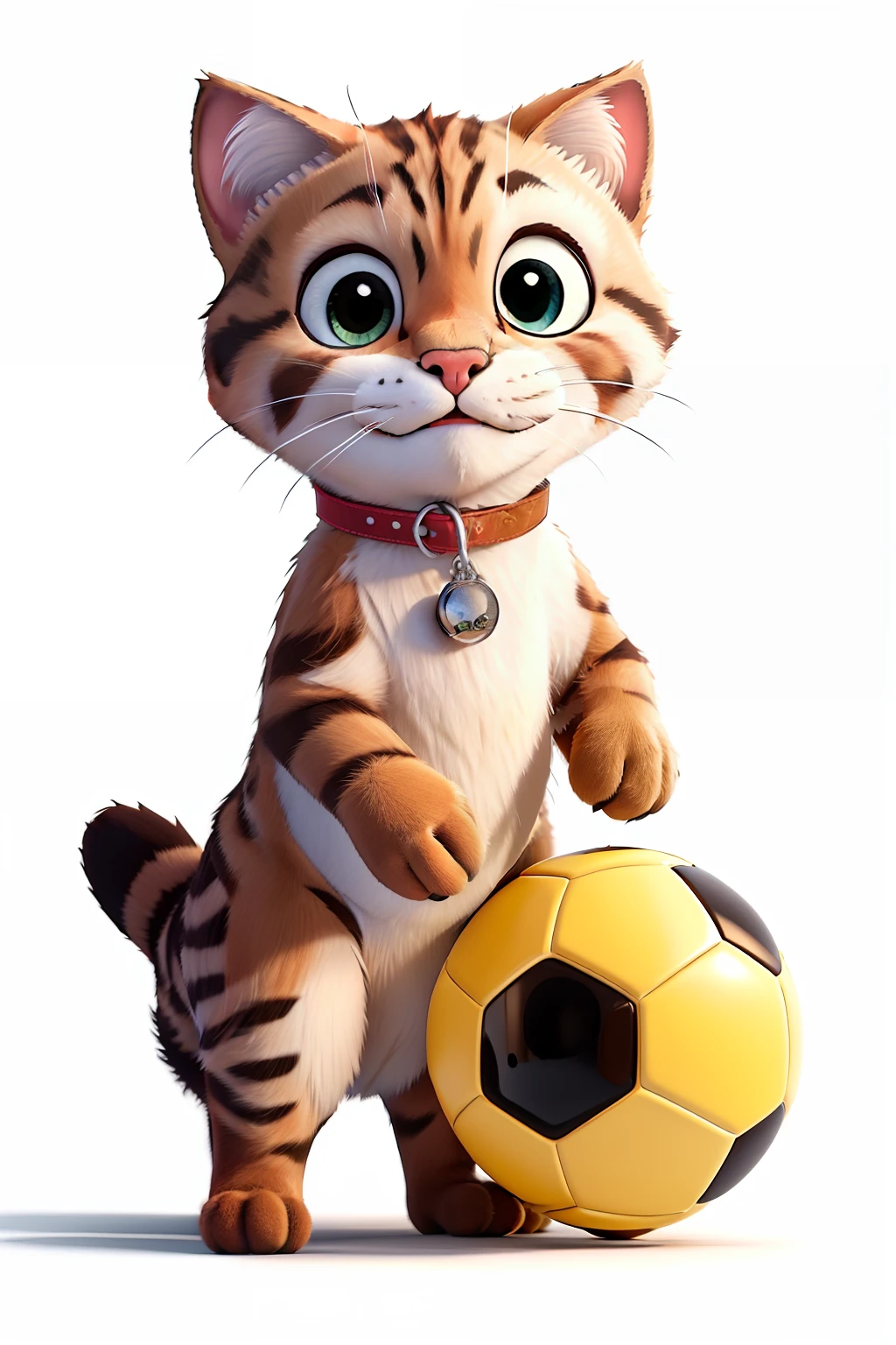 Sketch de gatinho fofo brincando  com bola