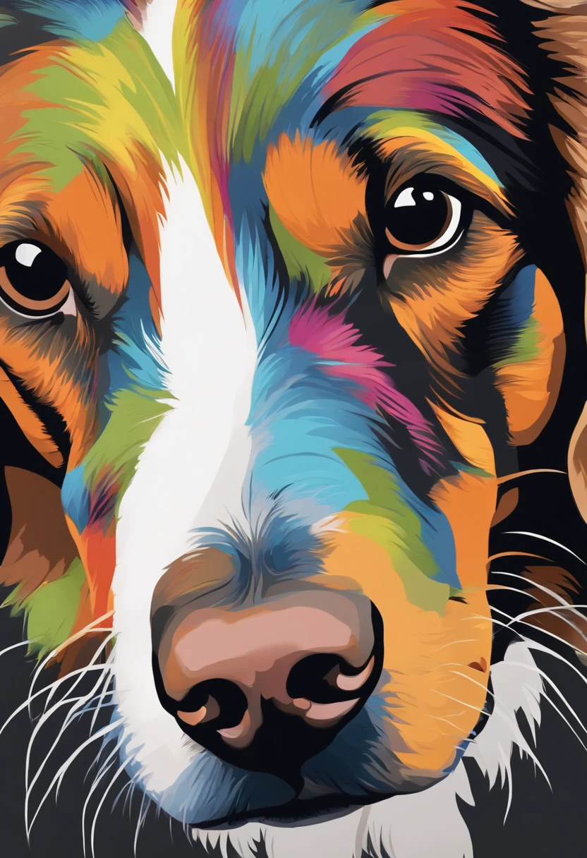 Make a drawing(cartonzado) de um cachorro com oculos escuro