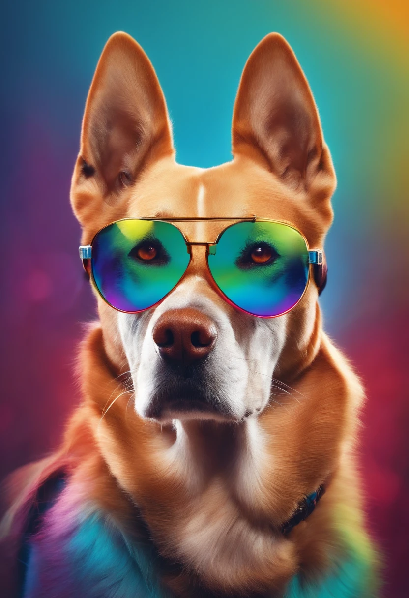 Make a dog with sunglasses