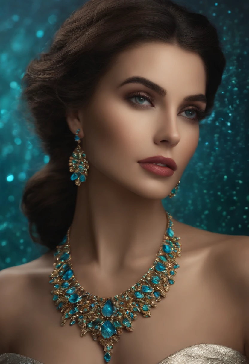 mulher com escamas de peixe ,ultrarealista