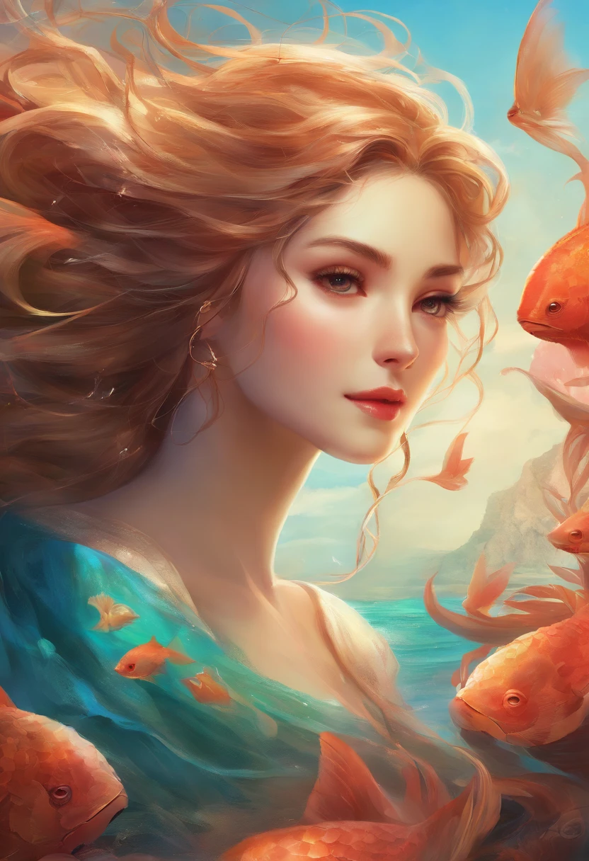 Masterpiece:1.4),, (Best quality:1.4),, Ultra-high RES,, 8K, CG,, (Extremely delicate and beautiful:1.2),,The upper part of the body,, 1girll,, Solo,, fashi-girl,, Mature girl,, , huge tit, Sweet,, , Sea backgroun,the reef,swell sea,Long brown hair,, pony-tail hair,, , Brown eyes,, Closed mouth,, Red lips,, , Face blown away by the wind,, ,Delicate depiction of facial features,almond eyes,Delicate eyeliner。long eyelasher,greene eyes,Black pupils,There is starlight in the eyes,Delicate lip detailing,Oil painting quality,Thick painting style, The beauty of Venus,the ocean,foamy,Stand on a huge shell
