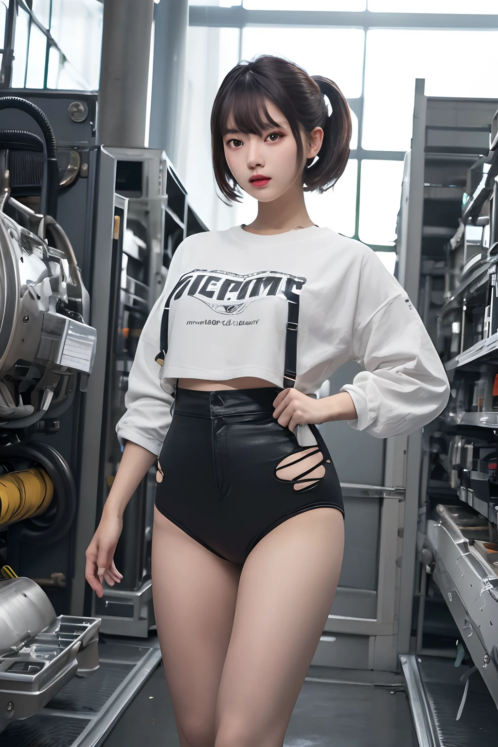 Cute little girl s  , spectacled , black shorts , nsfw , white t-shirt