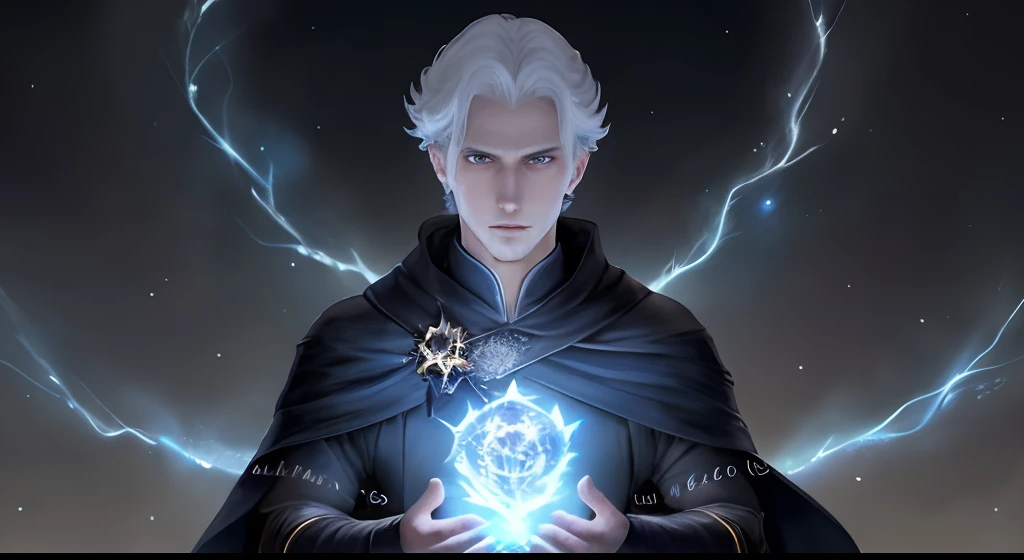 Avatar Description:
- Aelarath is a tall, imposing wizard, com longos cabelos prateados que fluem como uma cachoeira.  His eyes are a deep blue, que parecem conter um segredo antigo.  He wears a dark cloth robe adorned with golden magic runes, que brilham suavemente com energia arcana.  Um manto de veludo preto com forro estrelado cobre seus ombros, criando uma aura misteriosa ao seu redor.