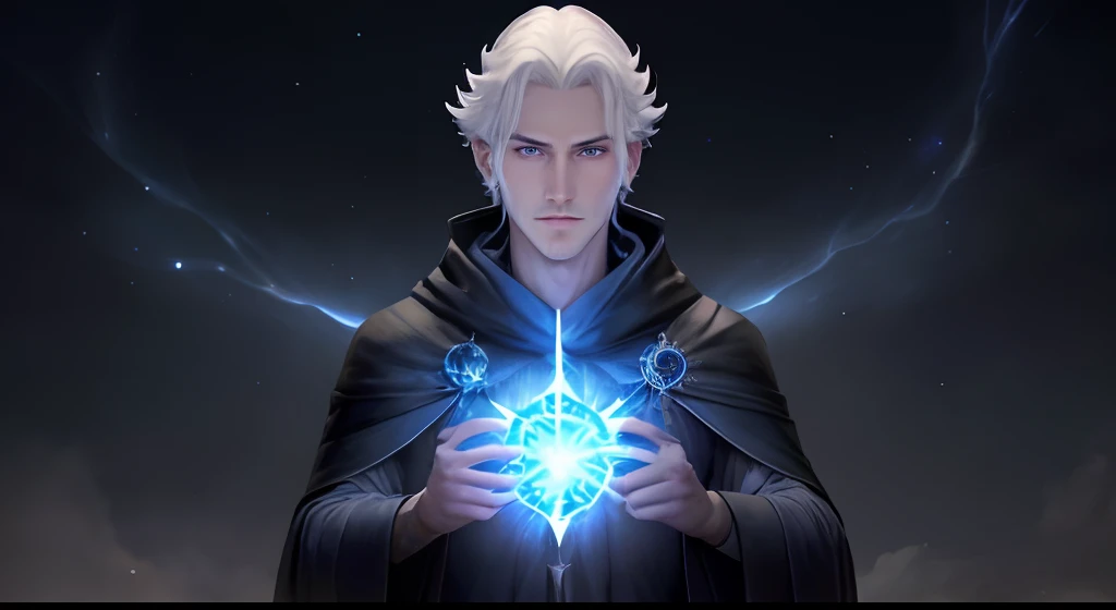 Avatar Description:
- Aelarath is a tall, imposing wizard, com longos cabelos prateados que fluem como uma cachoeira. His eyes are a deep blue, que parecem conter um segredo antigo. He wears a dark cloth robe adorned with golden magic runes, que brilham suavemente com energia arcana. Um manto de veludo preto com forro estrelado cobre seus ombros, criando uma aura misteriosa ao seu redor.
