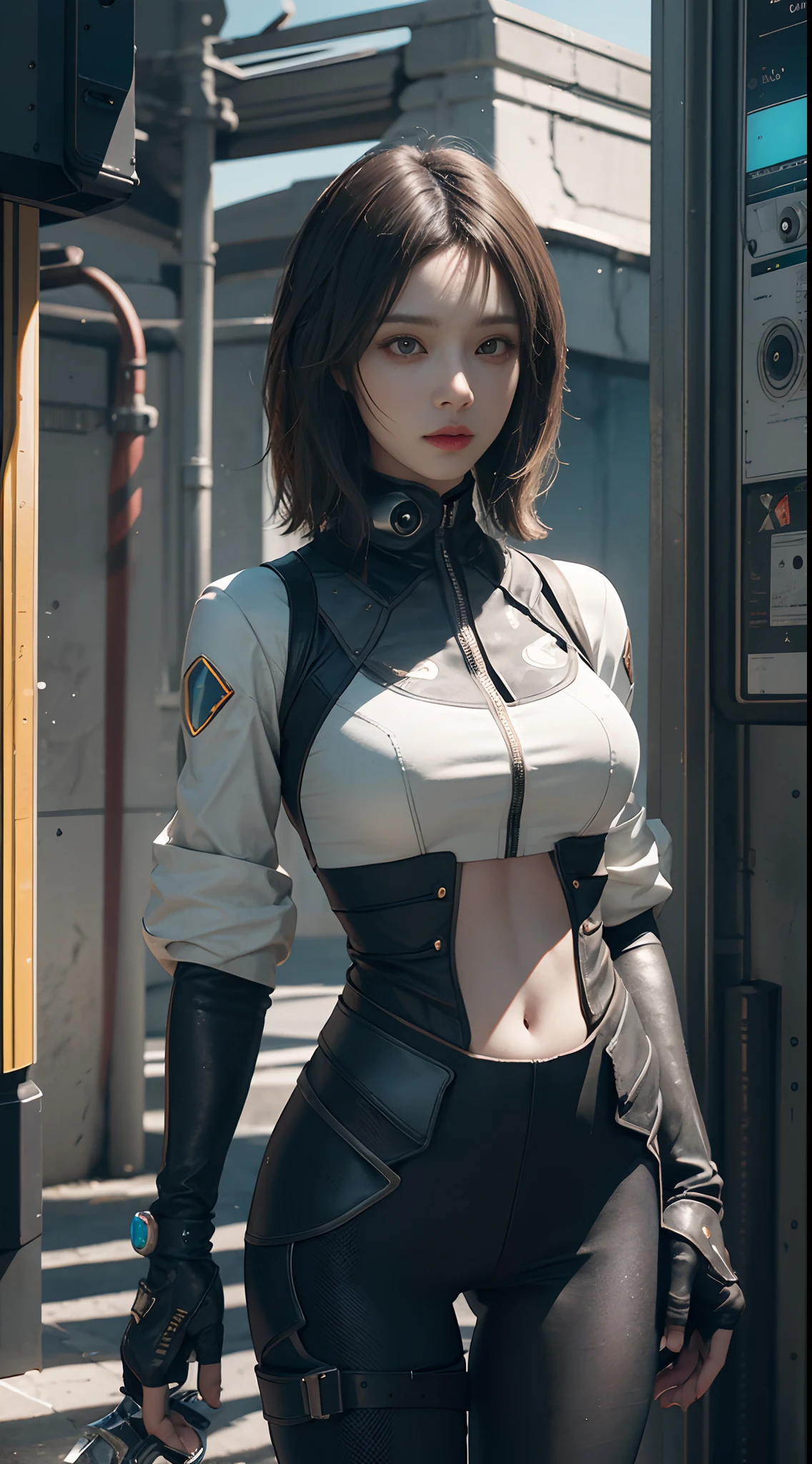 ((Best quality)), ((masterpiece)), (detailed:1.4), 3D, an image of a beautiful cyberpunk female,HDR (High Dynamic Range),Ray Tracing,NVIDIA RTX,Super-Resolution,Unreal 5,Subsurface scattering,PBR Texturing,Post-processing,Anisotropic Filtering,Depth-of-field,Maximum clarity and sharpness,Multi-layered textures,Albedo and Specular maps,Surface shading,Accurate simulation of light-material interaction,Perfect proportions,Octane Render,Two-tone lighting,Wide aperture,Low ISO,White balance,Rule of thirds,8K RAW,