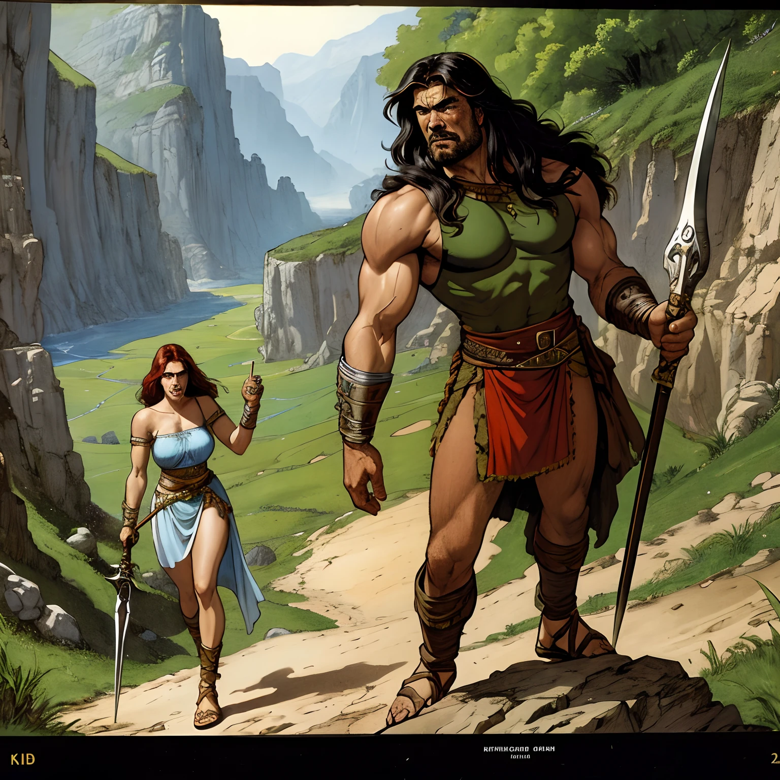 One Handsome Barbarian Chad eagerly hugging three beautiful bitches passionately-tackling him and touching him,  camera angle: medium shot,  dressed in primitive fantasy clothing, perfect sexy bodies, racially diverse skin tones, women: beautifully-textured long flowing wavy hair, women: clothes revealing cleavage shoulder midriff collar bone, seductive, materials, golden hour, , jewelry, golden hour, photorealistic, masterpiece, in love, grins, perfect faces, Flirtatious, setting: a barbarian camp in a fantasy forest, harem, watercolor, cinematic 8k professional photograph with raytracing and subsurface scattering and backlighting, tattoos