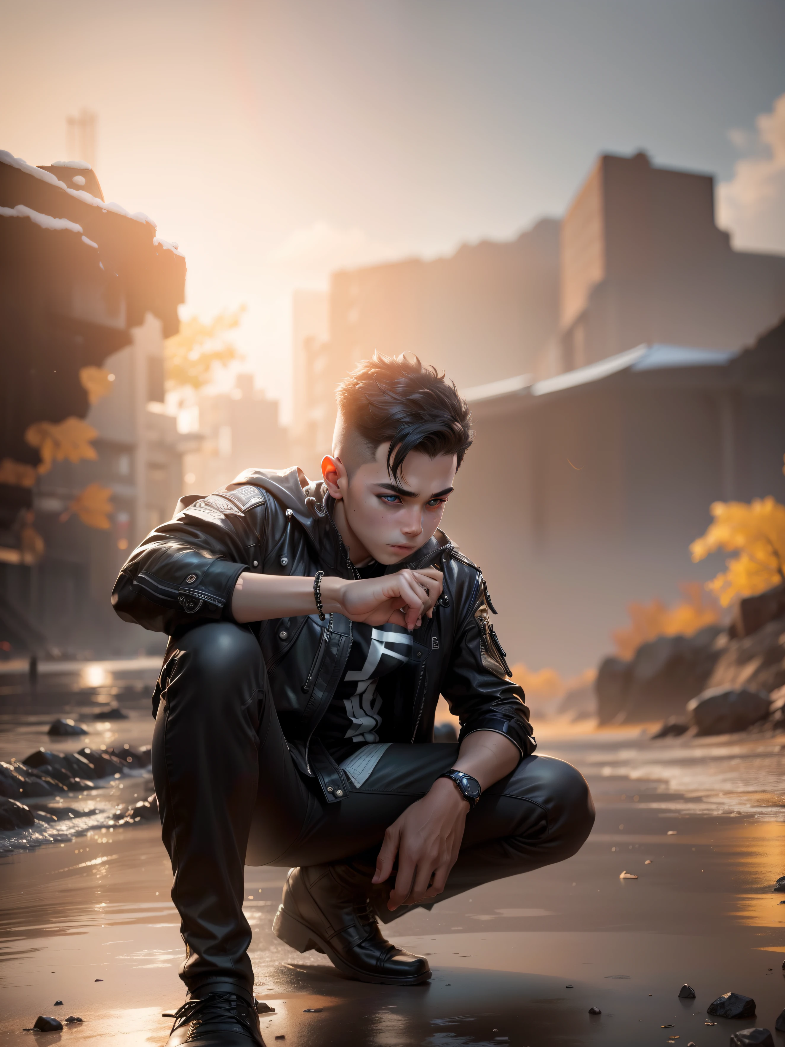 Change background Cyberpunk handsome boy 20 year old realstic face 8k ultra realstic