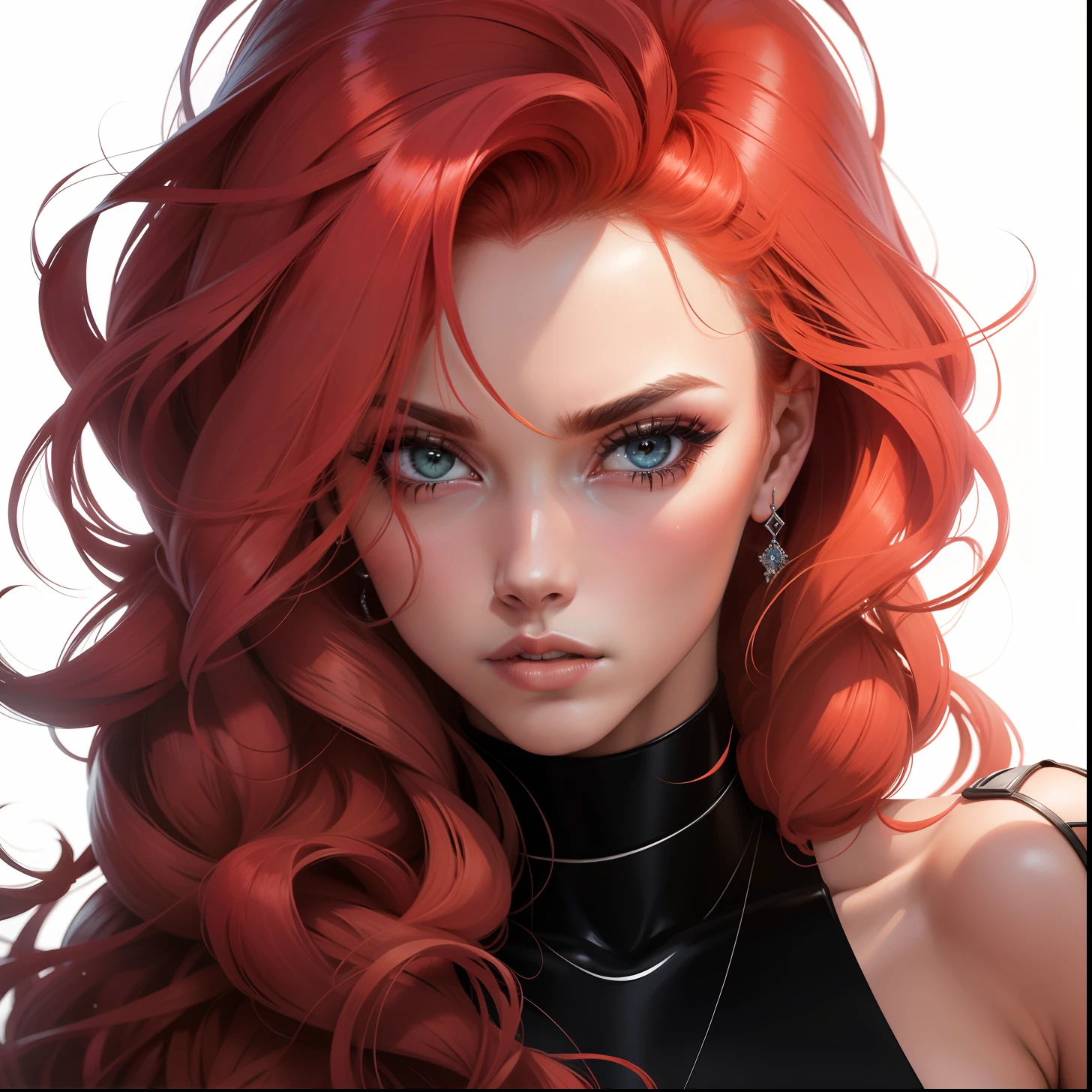 Garota ruiva, ambar eyes, Serious, mulher madura, cabelo laranja