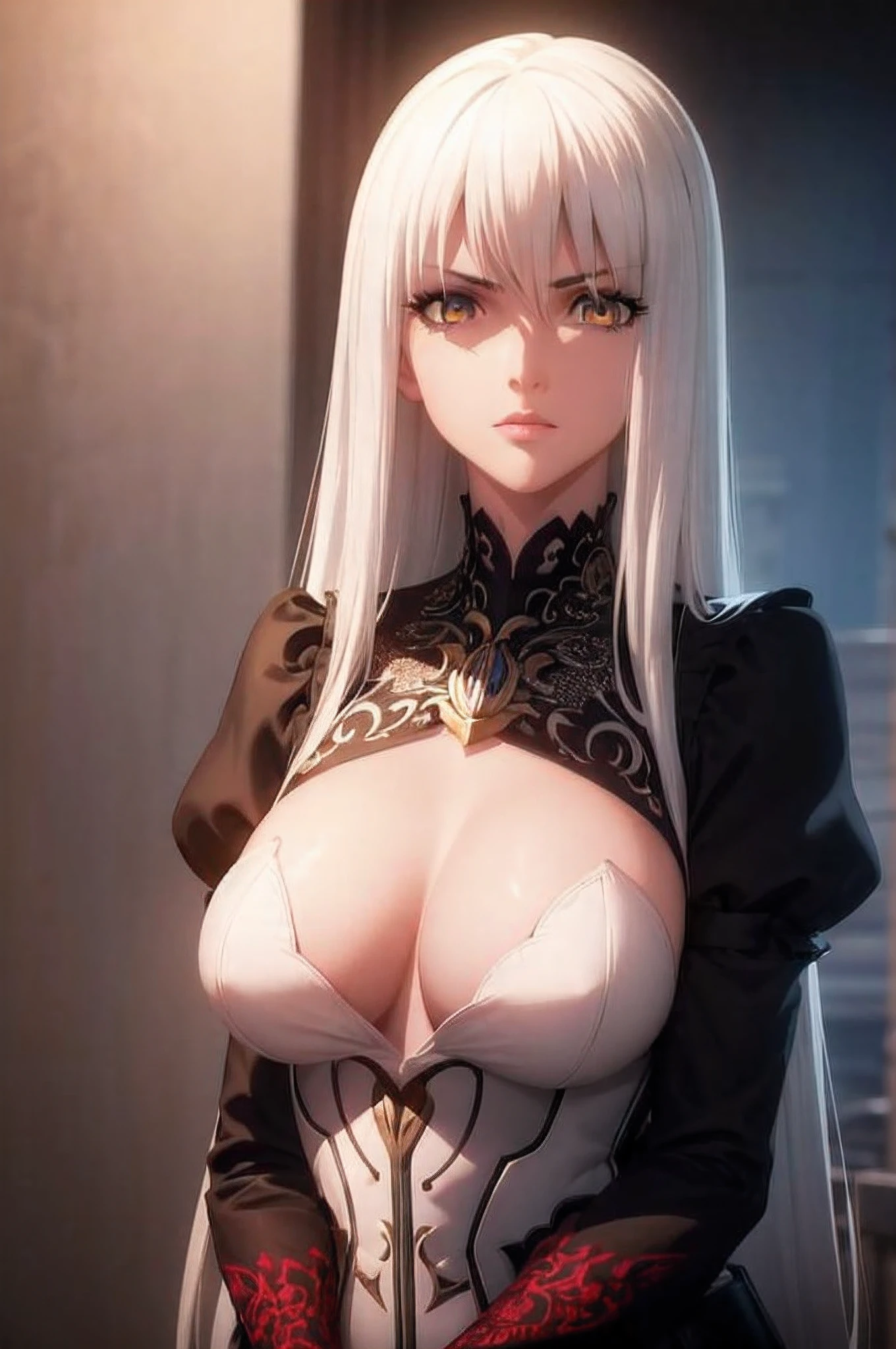 (best quality,ultra-detailed),(realistic,photorealistic,photo-realistic:1.37,HDR,UHD,yellow hair, detailed hair,studio lighting,extreme detail description,professional,vivid colors,bokeh,portraits,landscape),saber alter from fate heavens feel,3D rendering,sharp focus,vivid colors,dark atmosphere,glowing eyes,flowing black hair,red dress,dynamic pose,mysterious background,concept art style,warm color tone,dramatic lighting,showcasing every intricate detail of the character and scenery,creating a mesmerizing and immersive experience.(best quality,ultra-detailed,highres:1.2),vivid colors,realistic,detailed eyes,detailed lips,yellow eyes,long eyelashes,beautiful detailed eyes,beautiful detailed lips,focus on the eyes,subtle highlights in the eyes,meticulously painted eyes,gorgeous iris color,expressive gaze,intense eye contact,intimate portrayal,meticulously crafted details,captivating eye expressions,soft shadows around the eyes,color depth and richness,dynamic interplay of light and shadow,life-like textures,every eyelash intricately rendered,meticulous attention to eye anatomy,subtle variations in eye color,unforgettable eyes that draw you in